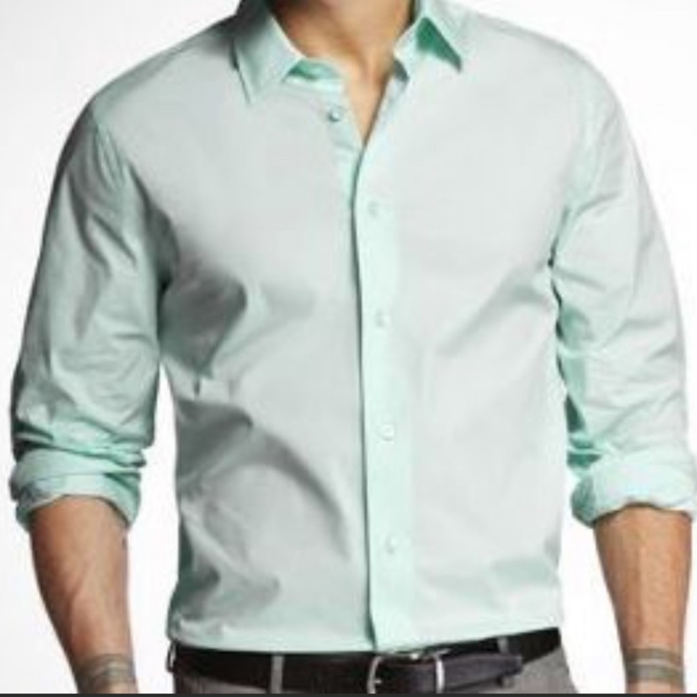 NWT Express 1MX Fitted Long Sleeve Shirt